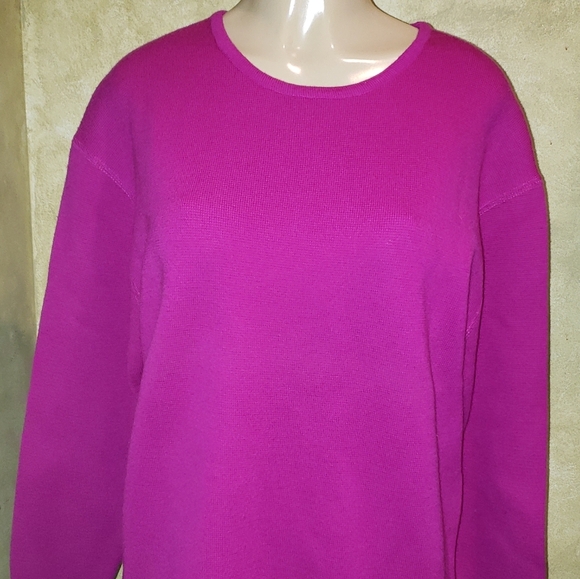 Nordstrom 100% Merino Wool Fuchsia Pullover Sweate - Picture 1 of 5